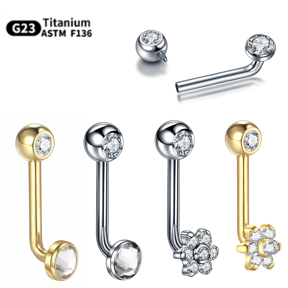 Body Jewelry Vch - 1PC 티타늄 크리스티나 수직 후드 피어싱