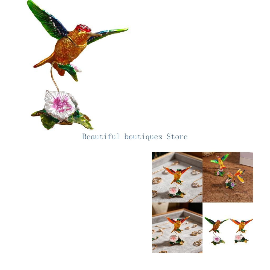 Body Jewelry Jewelry Box - 벌새 모양과 컴팩트한 보관 사용이 가능한