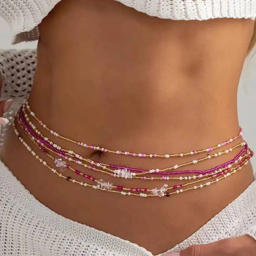 Body Jewelry Chain - 시신 6종 세트 보헤미안 스타일 화려한