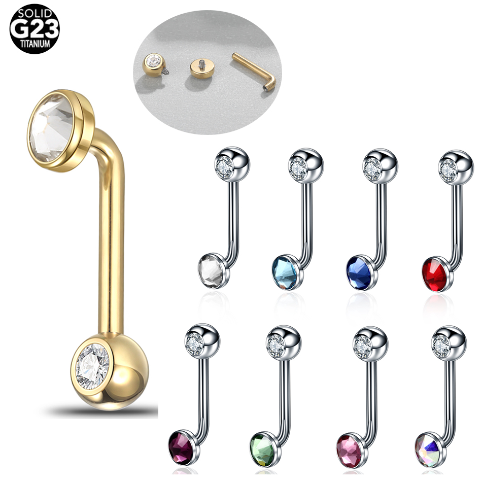 임플란트 등급 티타늄 크리스티나 피어싱, 다채로운 지르 - Body Jewelry Vch 리뷰 및 가격