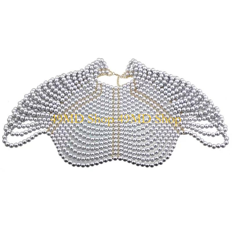 49MD 우아한 여성 목도리 멀티 레이어 파란색 가슴  - Body Jewelry Chain 리뷰 및 가격