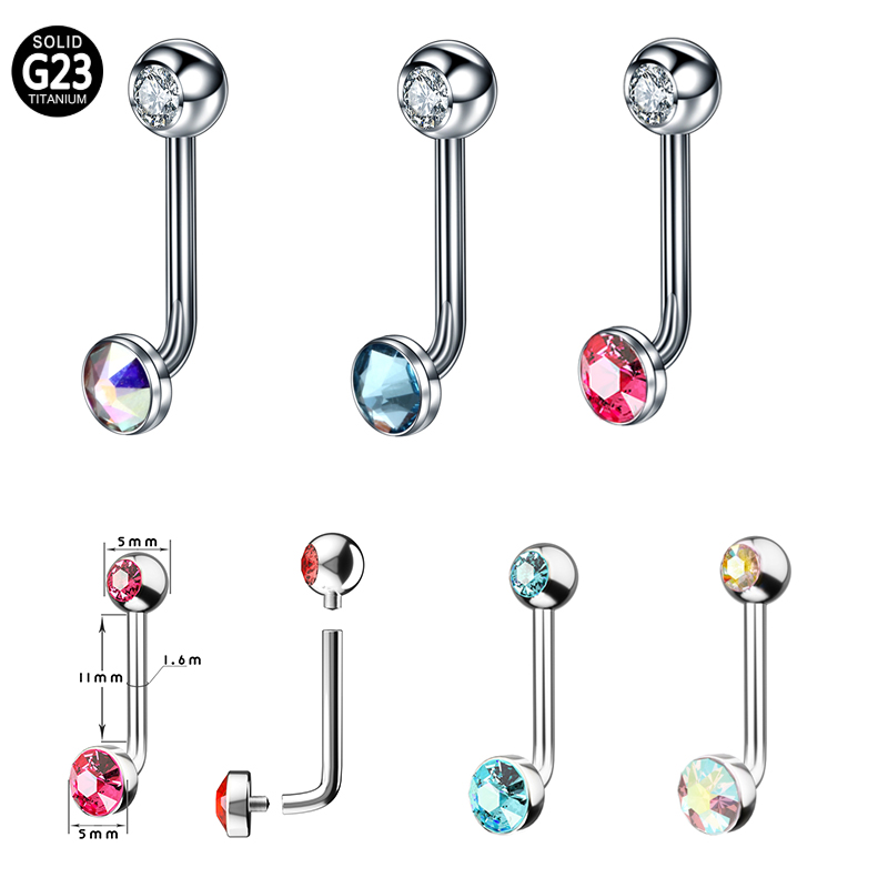 1PC F136 티타늄 14G CZ 보석 PA 섹시한  - Body Jewelry Vch 리뷰 및 가격