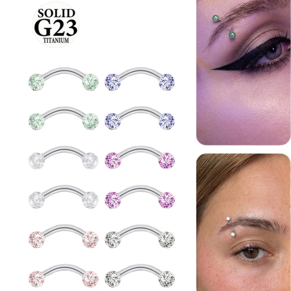 2개입 16G 8/10mm 티타늄 합금 아이브로우/룩/ - Body Jewelry Vch 리뷰 및 가격