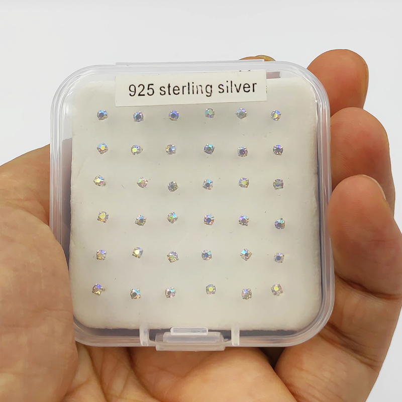 925 스털링 실버 코 스터드 2.0mm 클리어 크리스 - Body Jewelry Jewelry Box 리뷰 및 가격