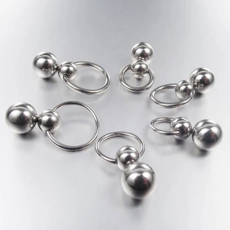 스테인리스 스틸 더블 볼 오뚜기 조롱박 반지, 눈썹 곡 - Nipple Bar Curved 리뷰 및 가격