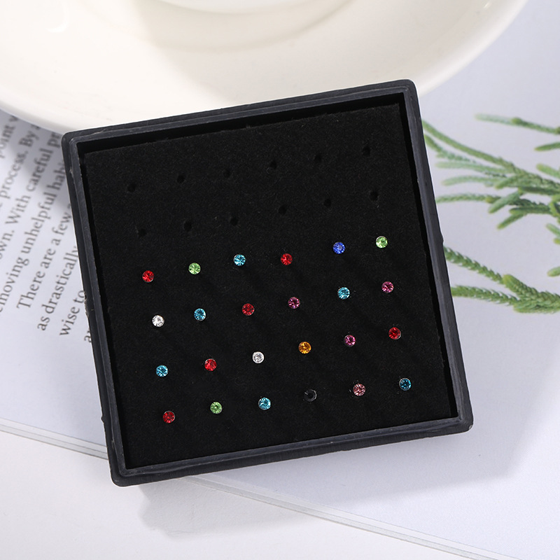 24개/박스 크리스탈 코걸이 스터드 패션 바디 여성 소 - Body Jewelry Display Case 리뷰 및 가격