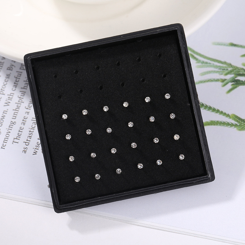 24개/박스 크리스탈 코걸이 스터드 패션 바디 여성 소 - Body Jewelry Display Case 리뷰 및 가격