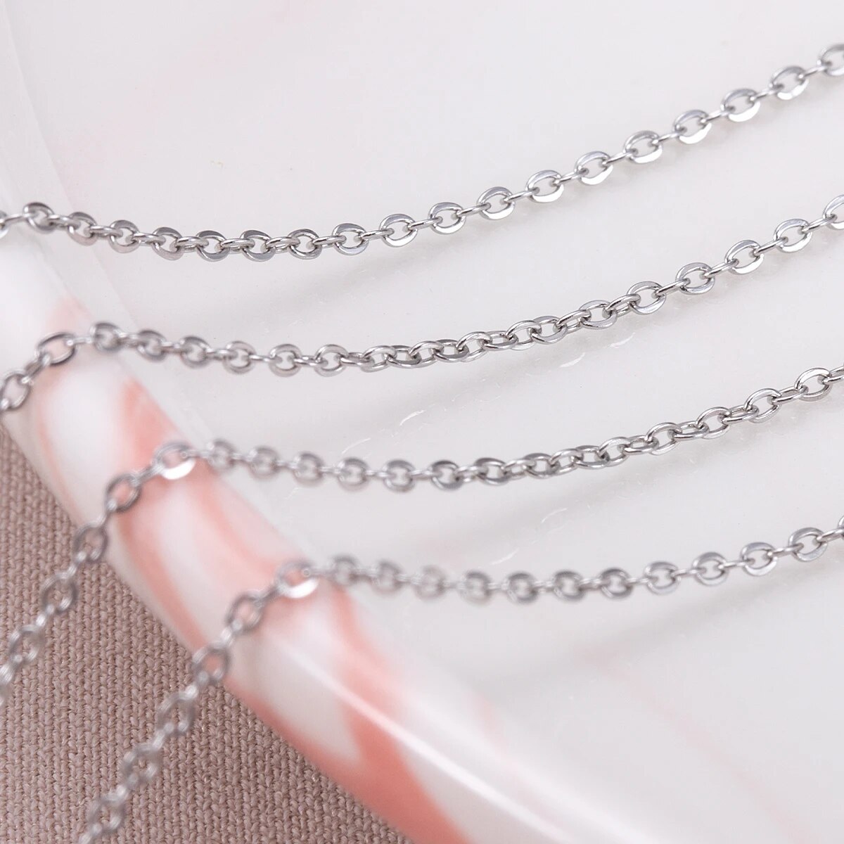 10 미터 스테인레스 스틸 O 모양 얇은 체인 DIY  - Body Jewelry Chain 리뷰 및 가격