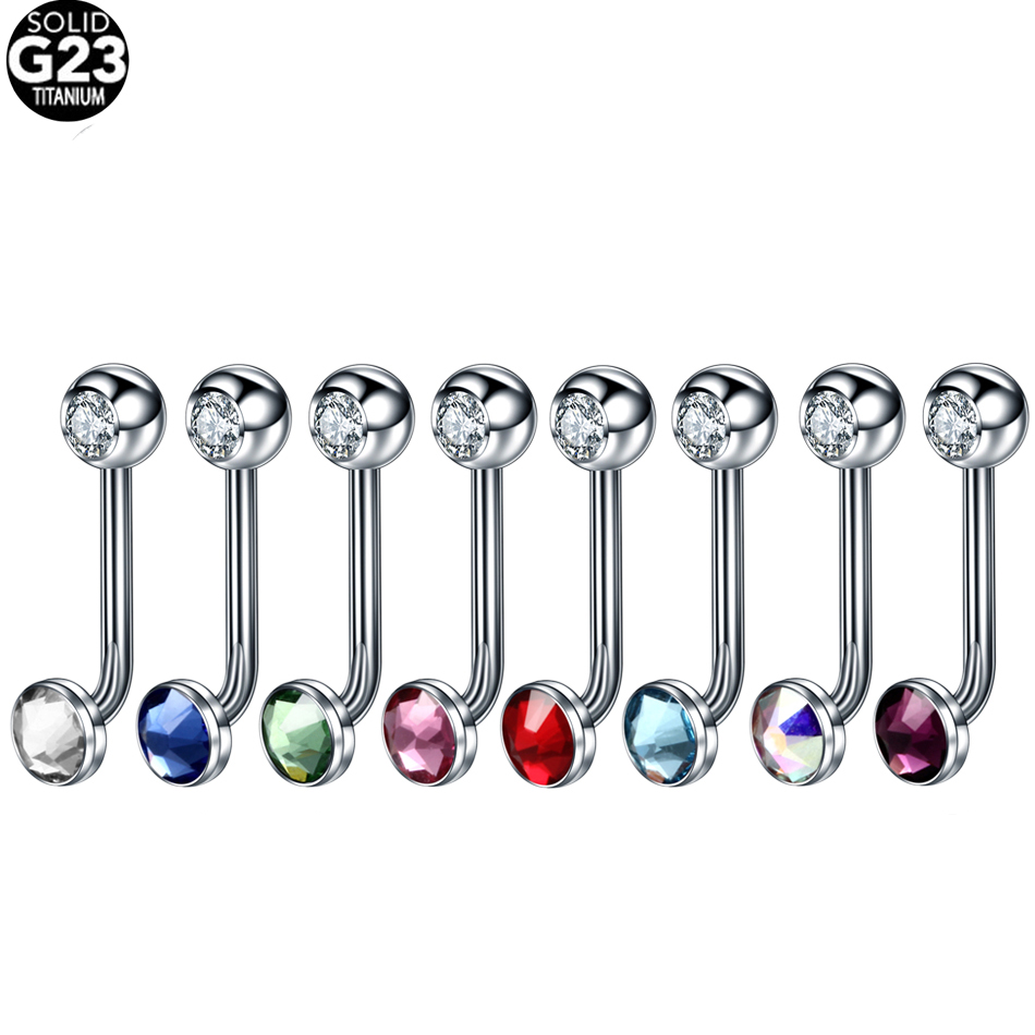 1PC G23 티타늄 크리스탈 크리스티나 수직 후드 피 - Body Jewelry Vch 리뷰 및 가격