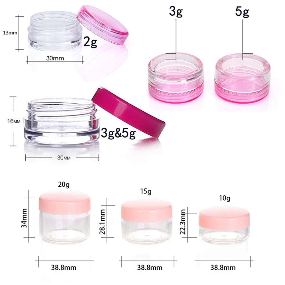 100Pcs 2g-20g 빈 작은 화장품 샘플 항아리  - Body Jewelry Jewelry Box 리뷰 및 가격