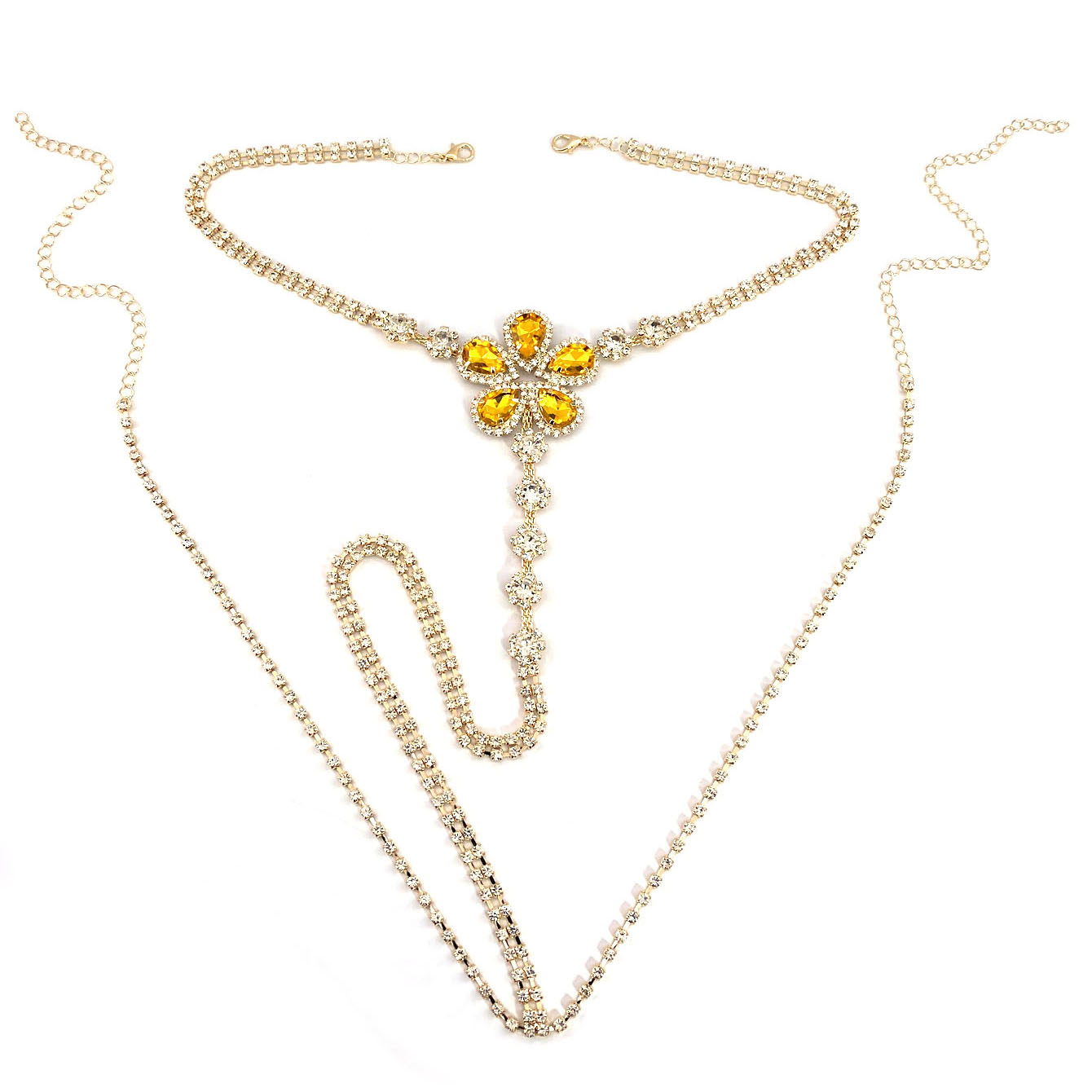 1pc 꽃 모양의 섹시한 라인 석 끈 팬티 세트 여성의 - Body Jewelry Chain 리뷰 및 가격