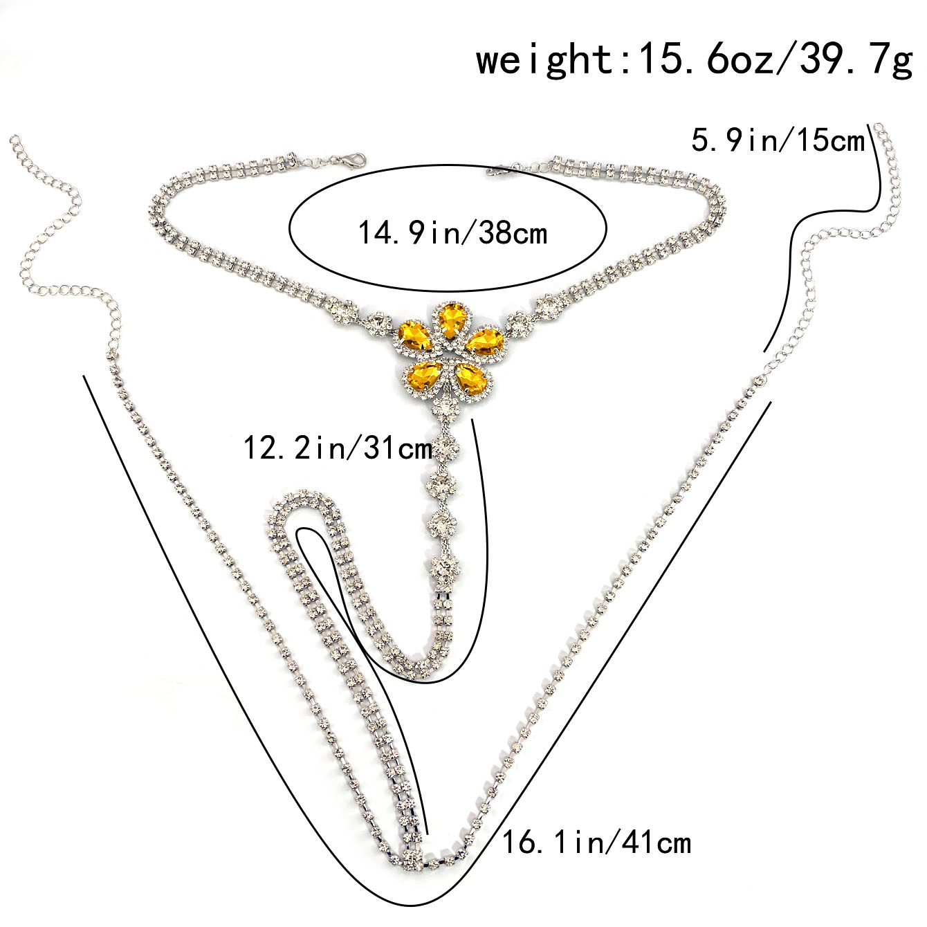 1pc 꽃 모양의 섹시한 라인 석 끈 팬티 세트 여성의 - Body Jewelry Chain 리뷰 및 가격