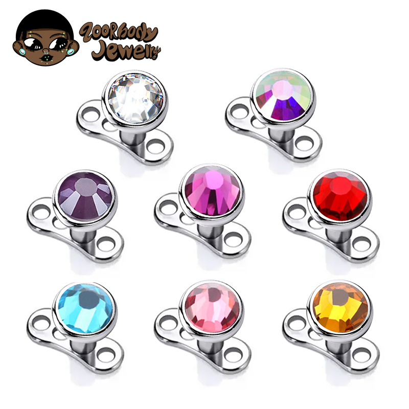 G23 티타늄 피어싱 마이크로 피부 앵커 베이스 및 탑 - Body Jewelry Dermal 리뷰 및 가격