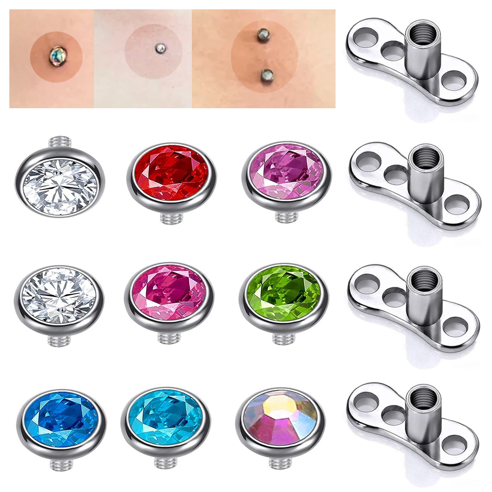 외과 강철 표면 피어싱 피부 앵커 미세 피부 피어싱 C - Body Jewelry Dermal 리뷰 및 가격