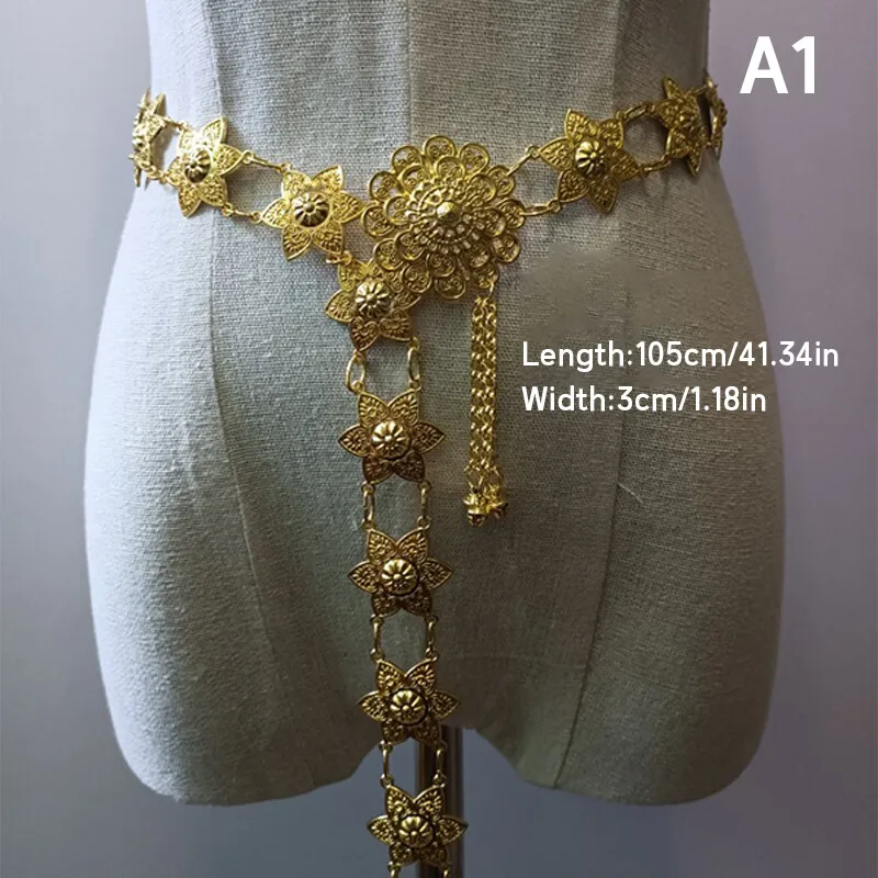 1PC 금속 태국 허리 체인 여성 태국 다이 골드 벨트 - Body Jewelry Chain 리뷰 및 가격